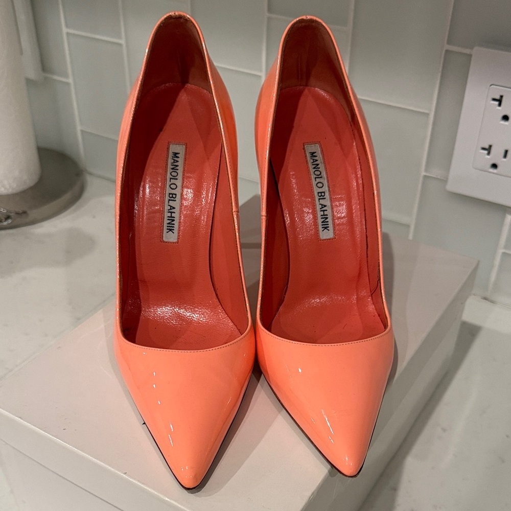 Manolo Blahnik Coral Heels